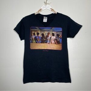 PINK FLOYD WOMENS BLACK GRAPHIC BACK CATALOG SHIRT SZ SMALL